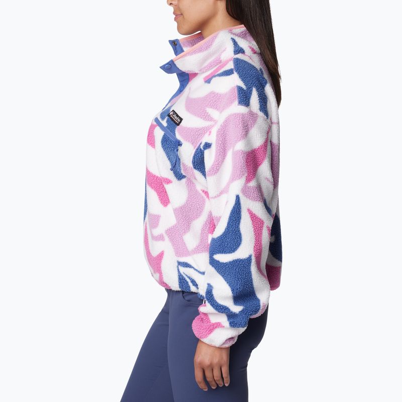 Dámská fleecová mikina  Columbia Helvetia Cropped 1/2 cosmos floristic print/eve/salmon rose 3