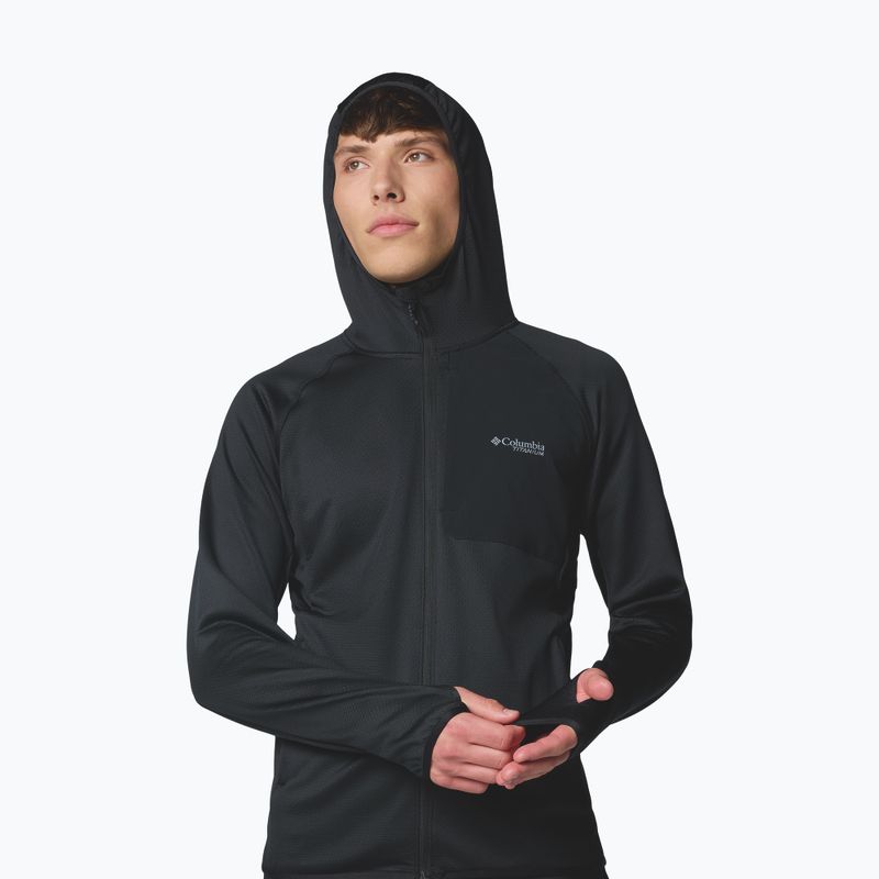 Pánská mikina Columbia Triple Canyon Grid Fleece Hooded Full Zip II black 3