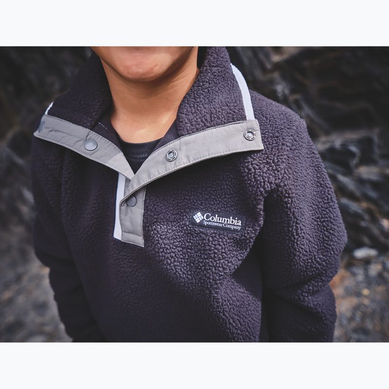 Dětská fleecová mikina Columbia Halvetia II Half Snap Fleece black/city grey 6