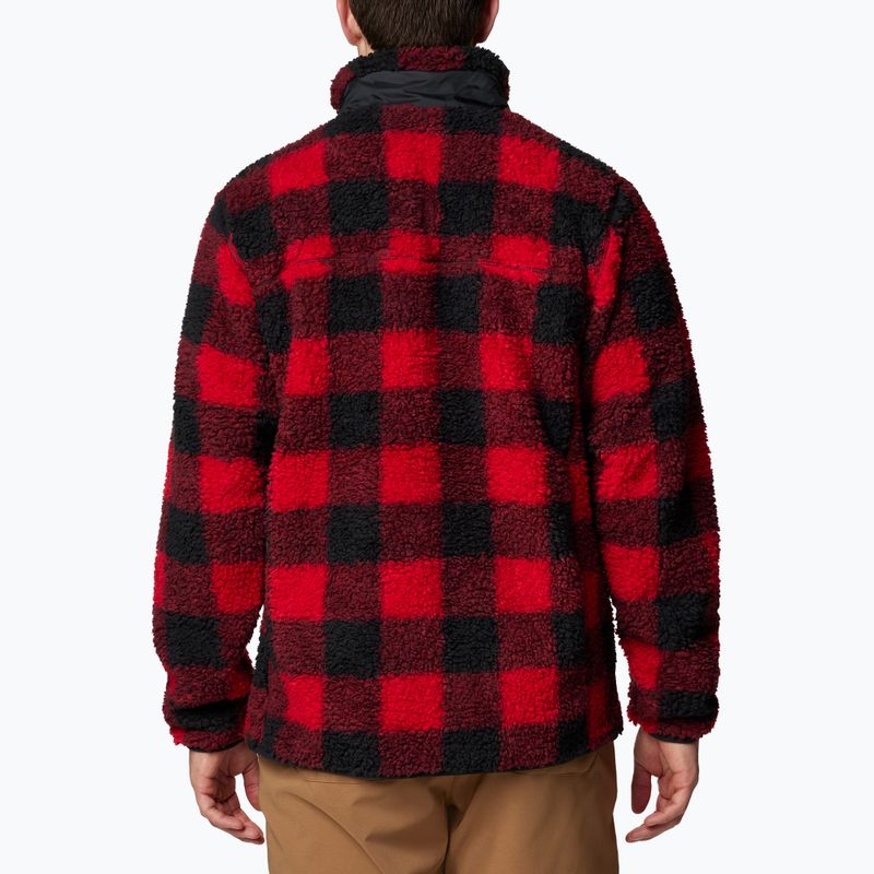 Pánská fleecová mikina Columbia Winter Pass Printed Fleece mountain red check 2