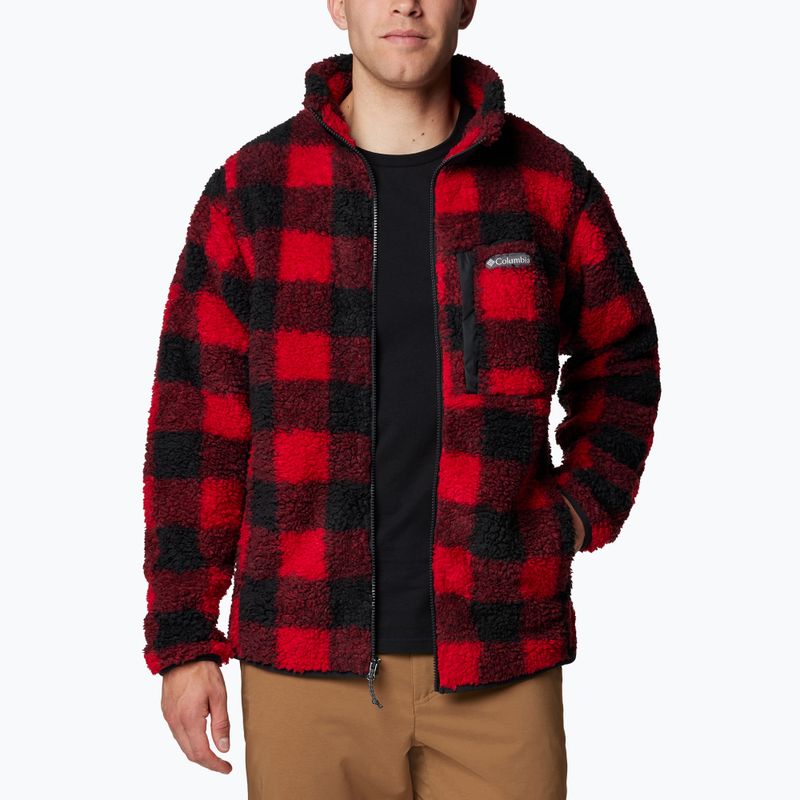 Pánská fleecová mikina Columbia Winter Pass Printed Fleece mountain red check 3