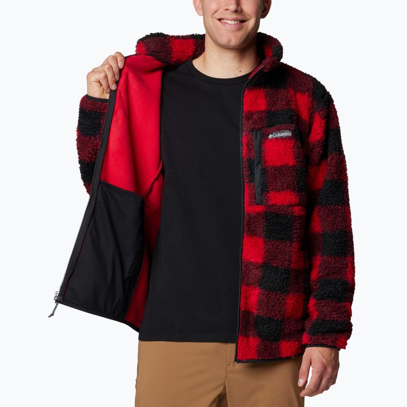 Pánská fleecová mikina Columbia Winter Pass Printed Fleece mountain red check 4