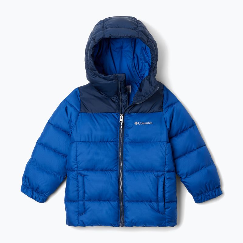 Dětská zateplená bunda Columbia Puffect Hooded mountain blue/collegiate navy