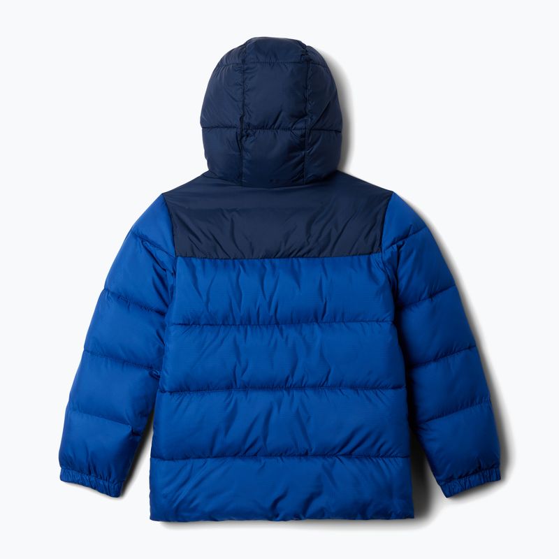 Dětská zateplená bunda Columbia Puffect Hooded mountain blue/collegiate navy 2