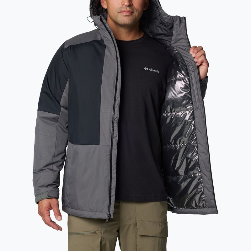 Pánská zateplená bunda Columbia Point Park II Insulated city grey/black 7