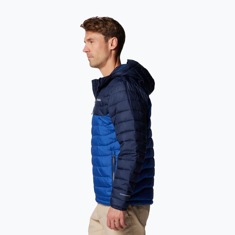 Pánská bunda  Columbia Powder Lite II Hooded mountain blue/ collegiate navy 3