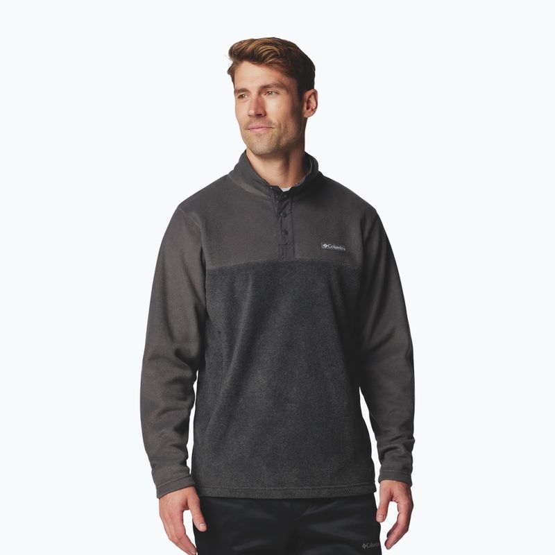 Pánská fleecová mikina Columbia Steens Mountain Half Snap II charcoal heather/shark