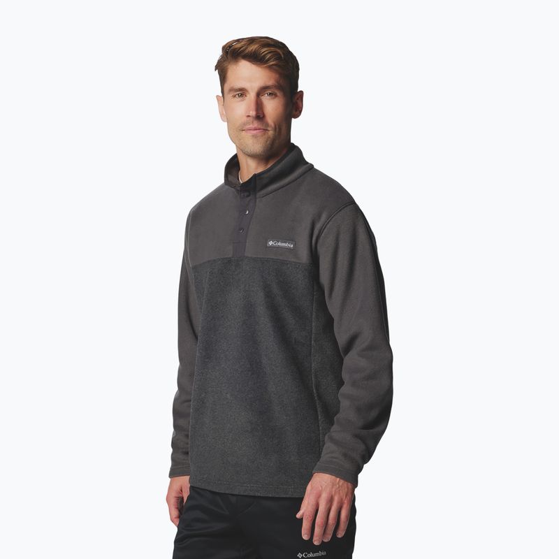 Pánská fleecová mikina Columbia Steens Mountain Half Snap II charcoal heather/shark 4
