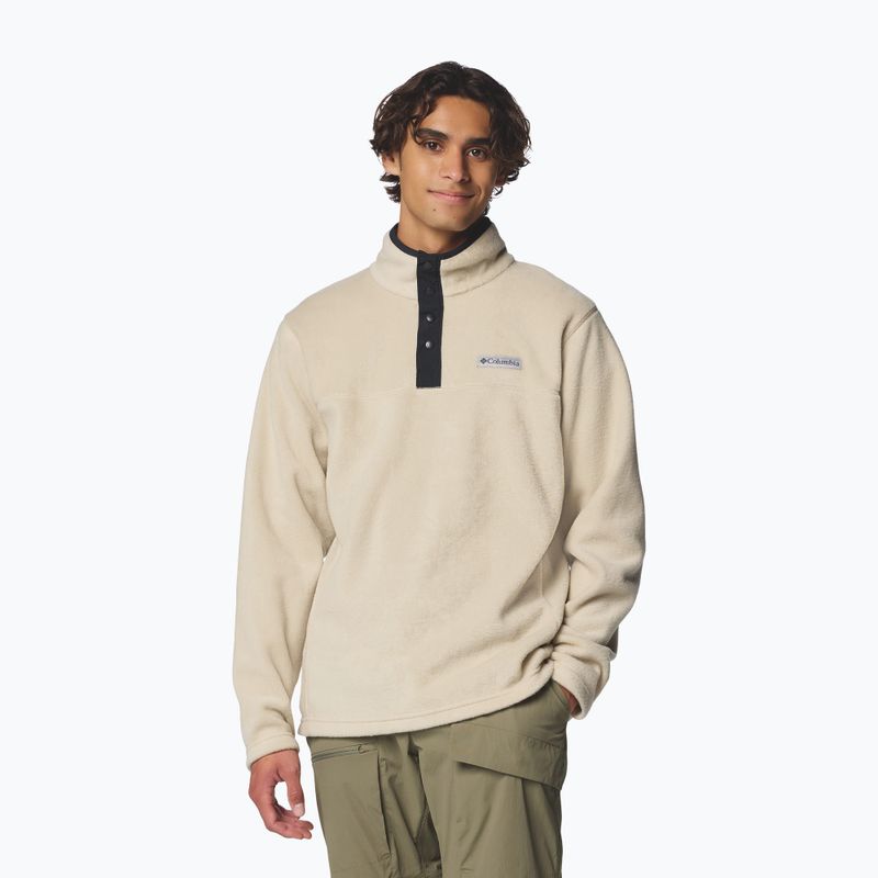 Pánská fleecová mikina Columbia Steens Mountain Half Snap II ancient fossil/black