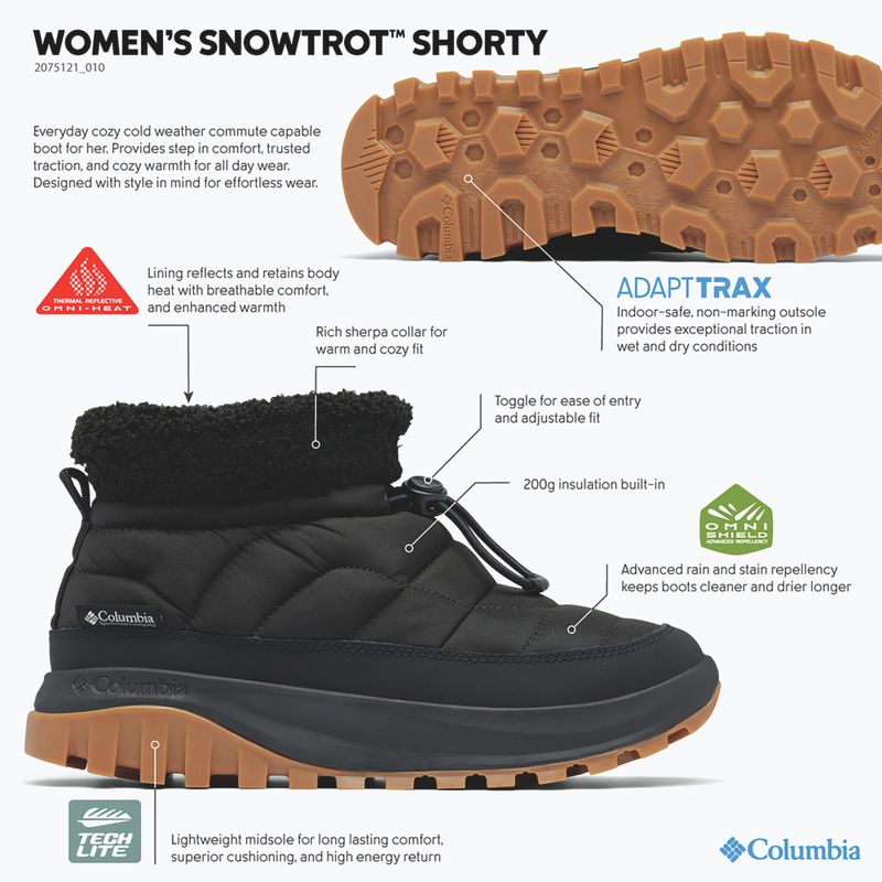 Dámské sněhule Columbia Snowtrot Shorty black/sea salt 8