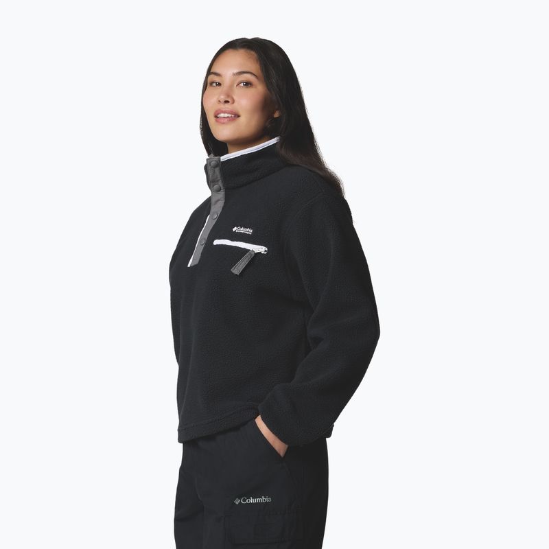 Dámská fleecová mikina Columbia Helvetia II Cropped Half Snap Fleece black 4