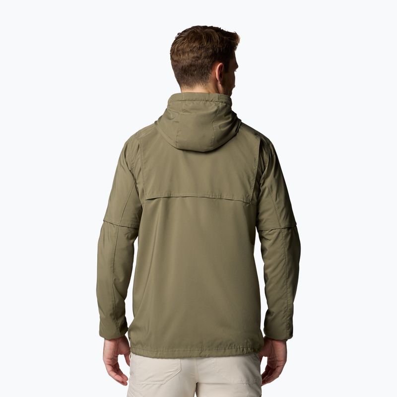 Pánská treková mikina Columbia Skien Valley Hooded stone green 3