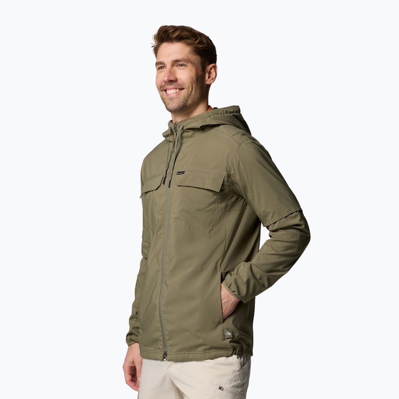 Pánská treková mikina Columbia Skien Valley Hooded stone green 4