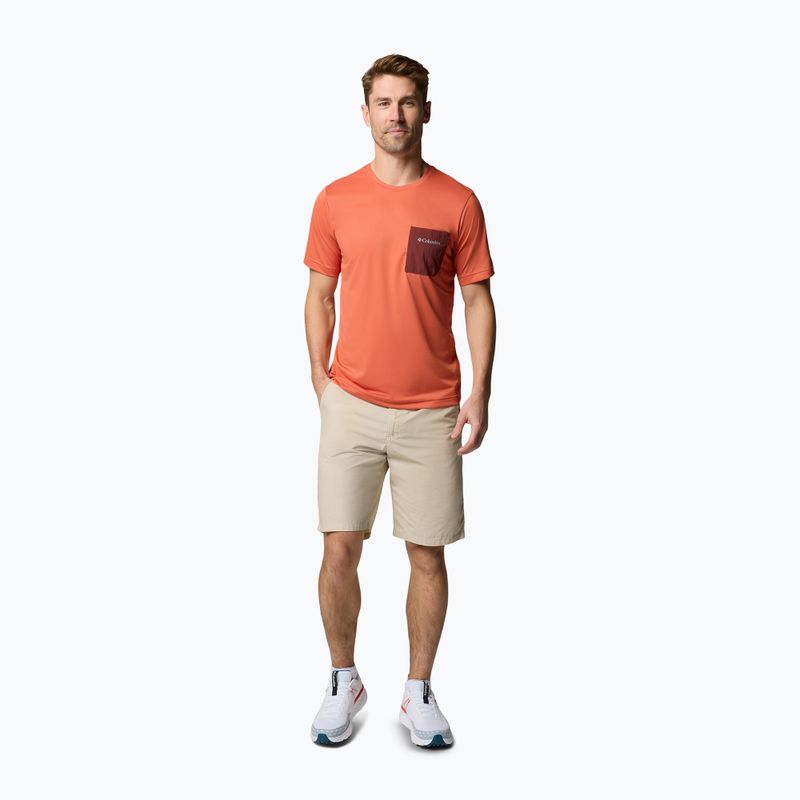 Pánské tričko Columbia Hike Pocket Crew tuscan heather 2