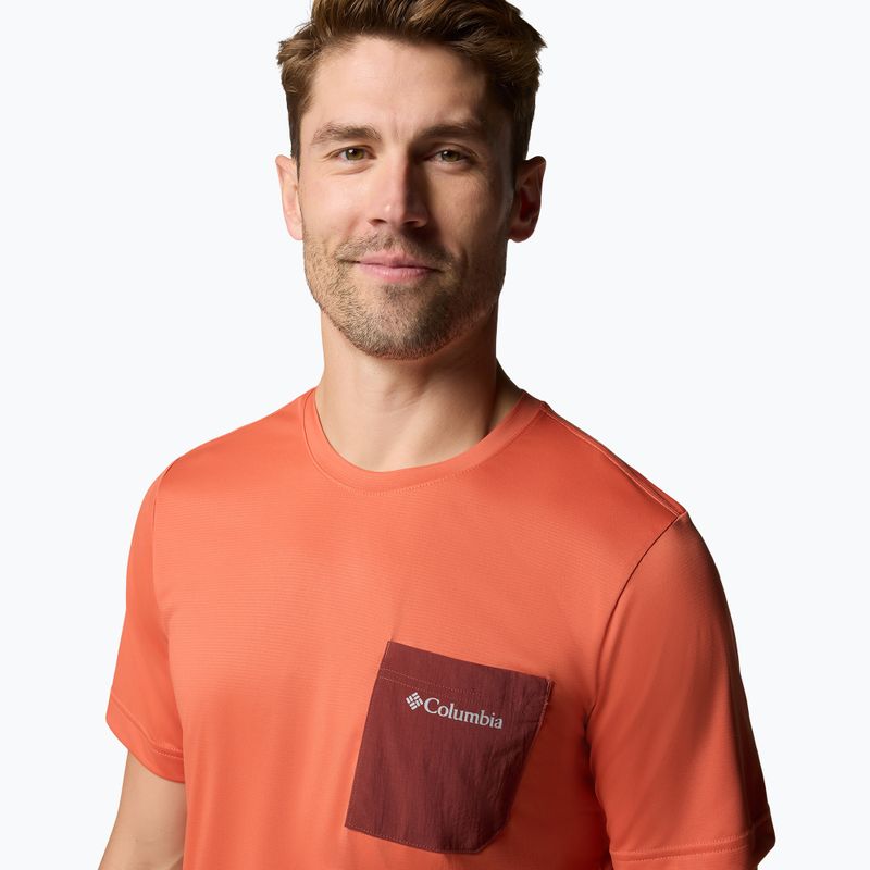 Pánské tričko Columbia Hike Pocket Crew tuscan heather 5
