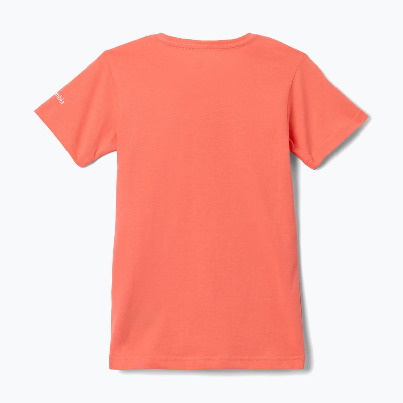 Dětské trekingové tričko Columbia Mission Lake Graphic hot coral/foxy swirl 2
