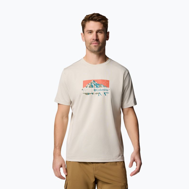 Pánské tričko Columbia Ice Lake II SS Tee dark stone/peak direction