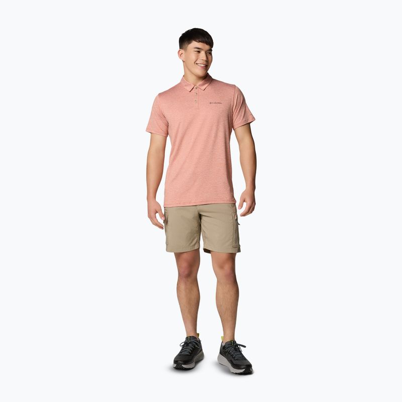 Pánské tričko Columbia Tech Trail Utility Polo tuscan heather 2