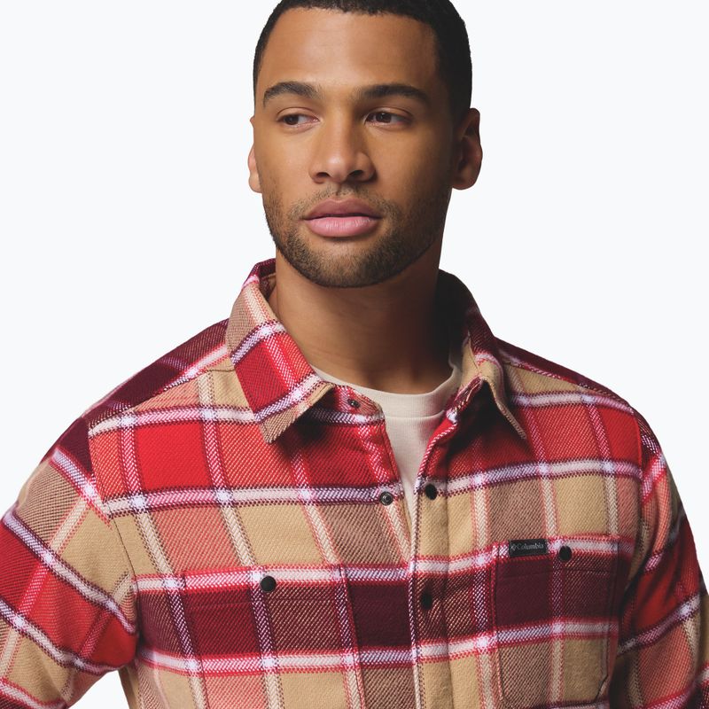 Pánská košile Columbia Windward II rich wine trapper windowpane 6