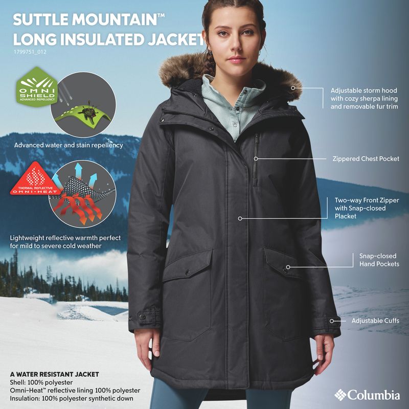 Dámský zateplený kabát Columbia Suttle Mountain Long Insulated black 11