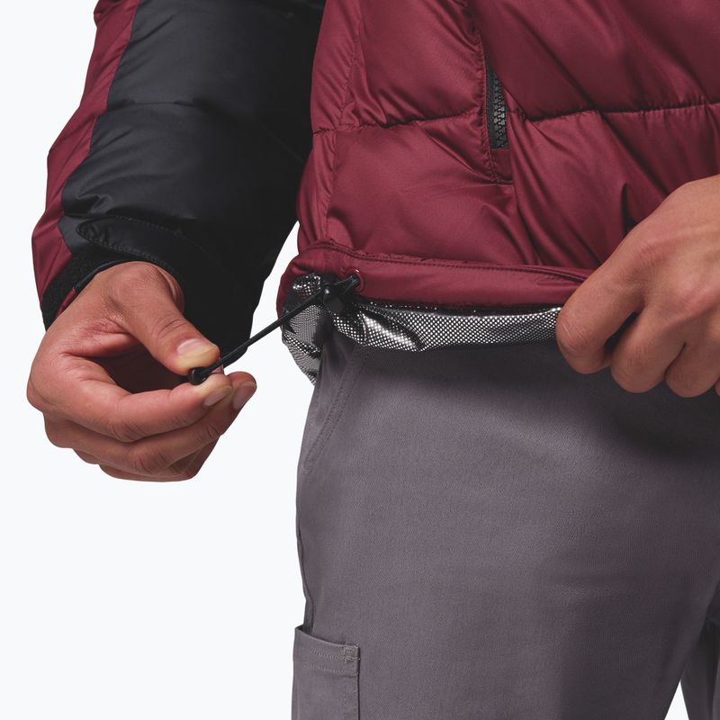 Pánská zateplená bunda Columbia Pike Lake II Hooded rich wine/black 9
