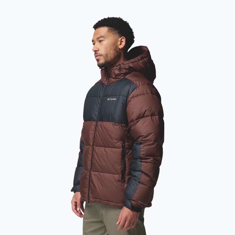Pánská zateplená bunda Columbia Pike Lake II Hooded tobacco/black 4