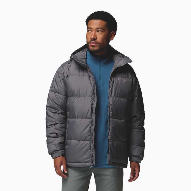 Pánská zateplená bunda Columbia Pike Lake II Hooded city grey 4