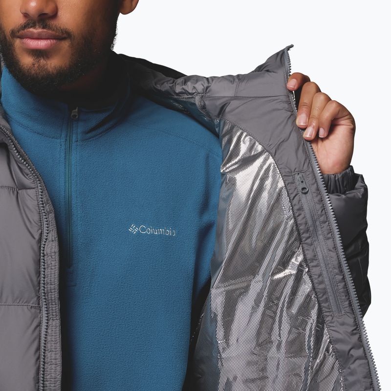 Pánská zateplená bunda Columbia Pike Lake II Hooded city grey 8