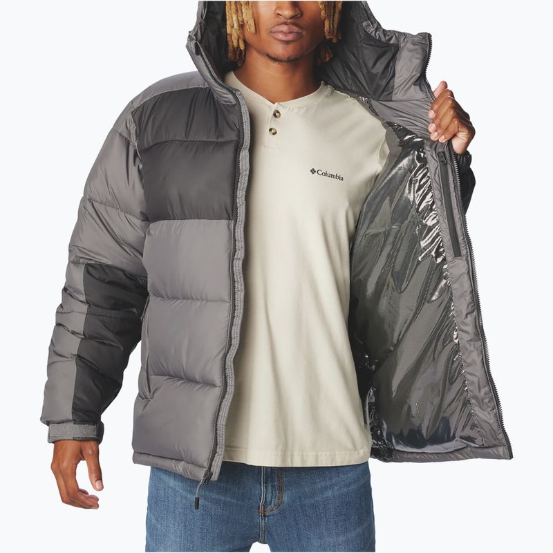 Pánská zateplená bunda Columbia Pike Lake II Hooded city grey 4