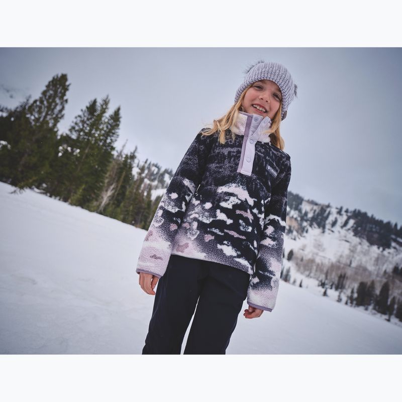 Dětská fleecová mikina Columbia Helvetia II Printed Half Snap Fleece shale purple sisters/lavender pearl 4