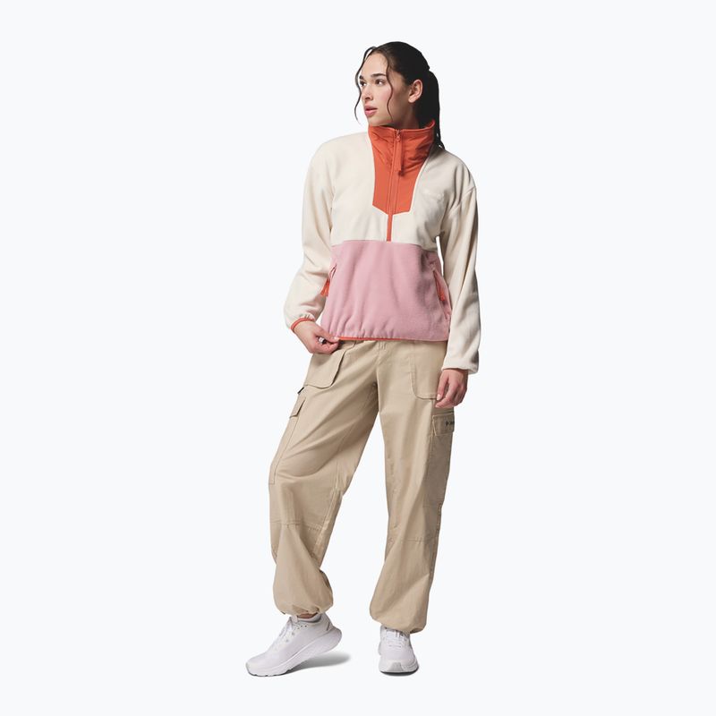 Dámská fleecová mikina Columbia Sequoia Grove 1/2 Zip Fleece chalk/eraser pink/tuscan 2