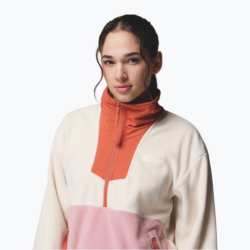 Dámská fleecová mikina Columbia Sequoia Grove 1/2 Zip Fleece chalk/eraser pink/tuscan 5