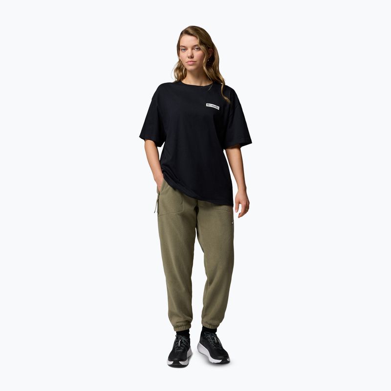 Dámské trekkingové tričko Columbia Rolling Bend Graphic Oversized Tee black/mountainview 2