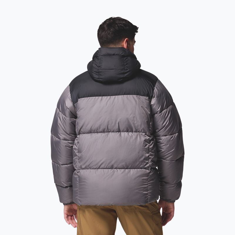 Pánská zateplená bunda Columbia Puffect II Hooded city grey/black 3