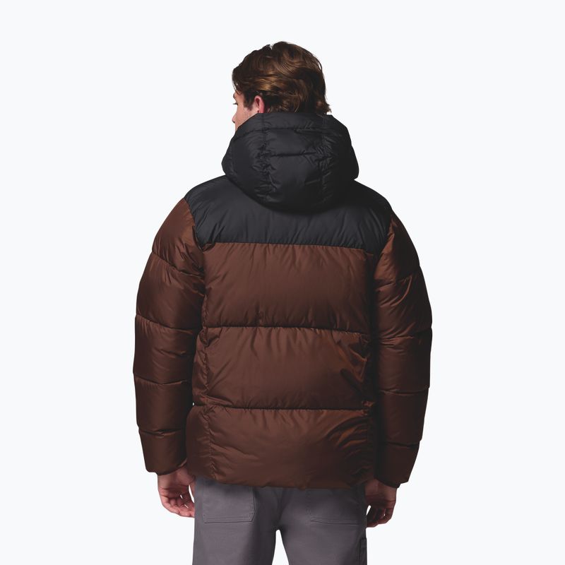 Pánská zateplená bunda Columbia Puffect II Hooded tobacco/black 3