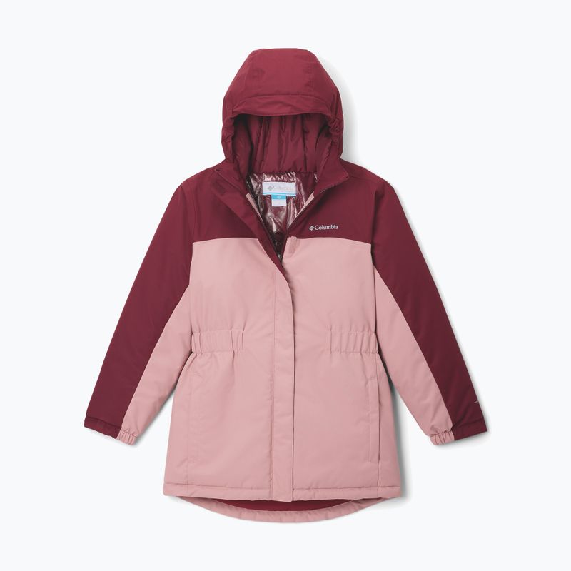 Dětská lyžařská bunda Columbia Hikebound II Long Insulated eraser pink/rich wine
