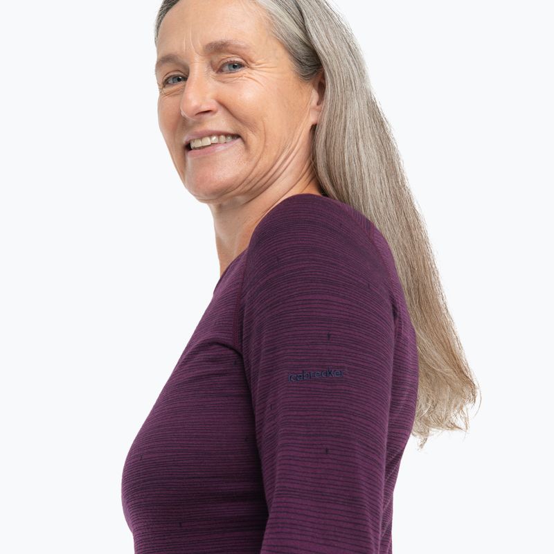 Dámská termální mikina icebreaker 200 Oasis Crewe Ski Tracks nightshad/midnightnav/aop 3