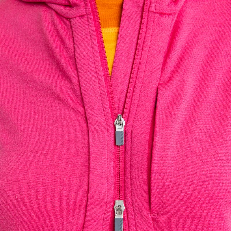 Icebreaker dámská trekingová bunda Quantum III Zip Hood tempo/electron pink/cb 5