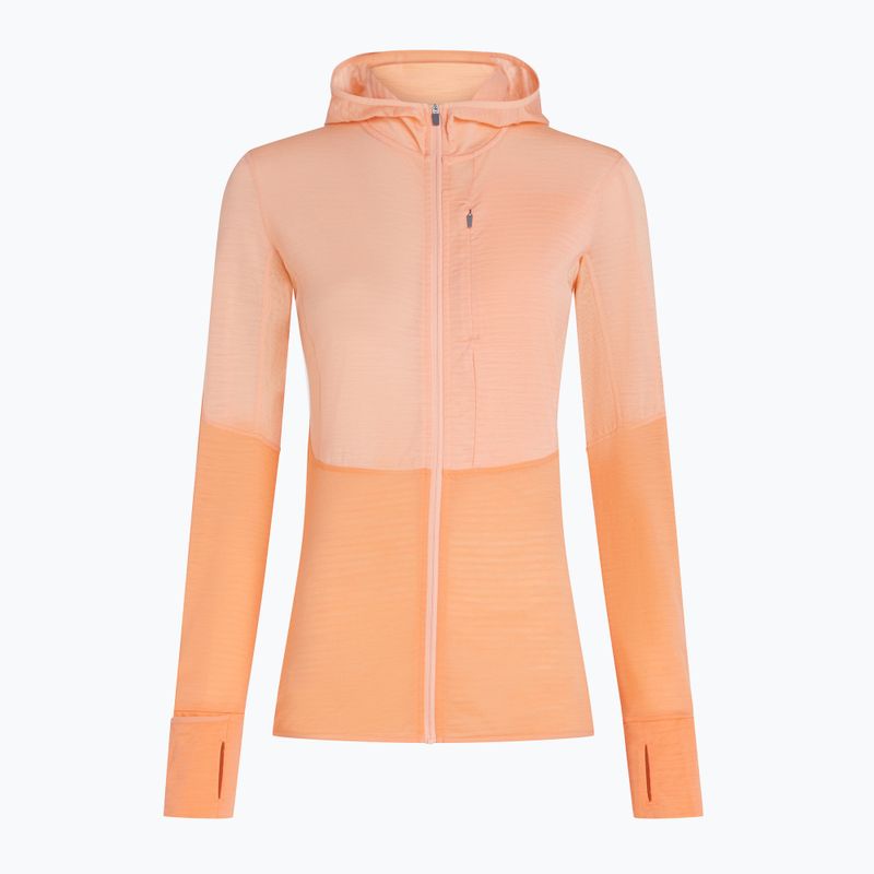 Dámská trekingová mikina icebreaker Merino 200 Realfleece Descender Zip Hoodie sunstone/feldspar 12