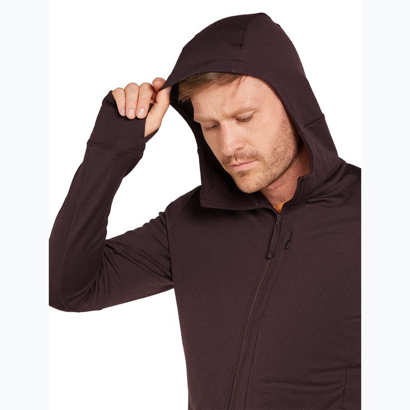 Pánská trekingová mikina  icebreaker Merino 260 Quantum IV Zip Hoodie bittersweet 6