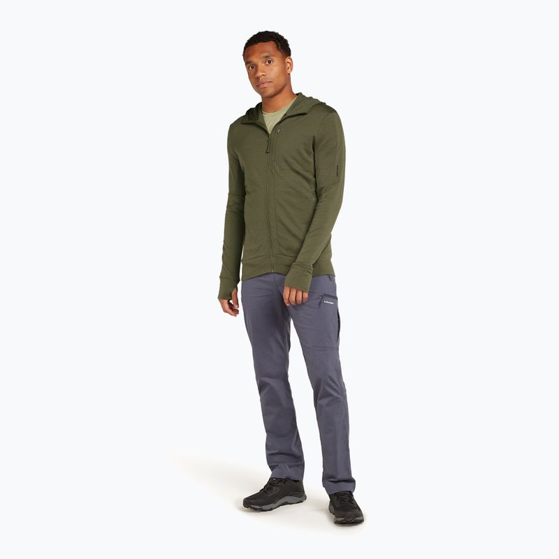 Pánská mikina Icebreaker Merino 260 Quantum IV Zip Hoodie loden 2