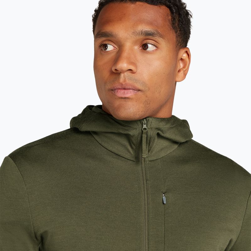 Pánská mikina Icebreaker Merino 260 Quantum IV Zip Hoodie loden 4