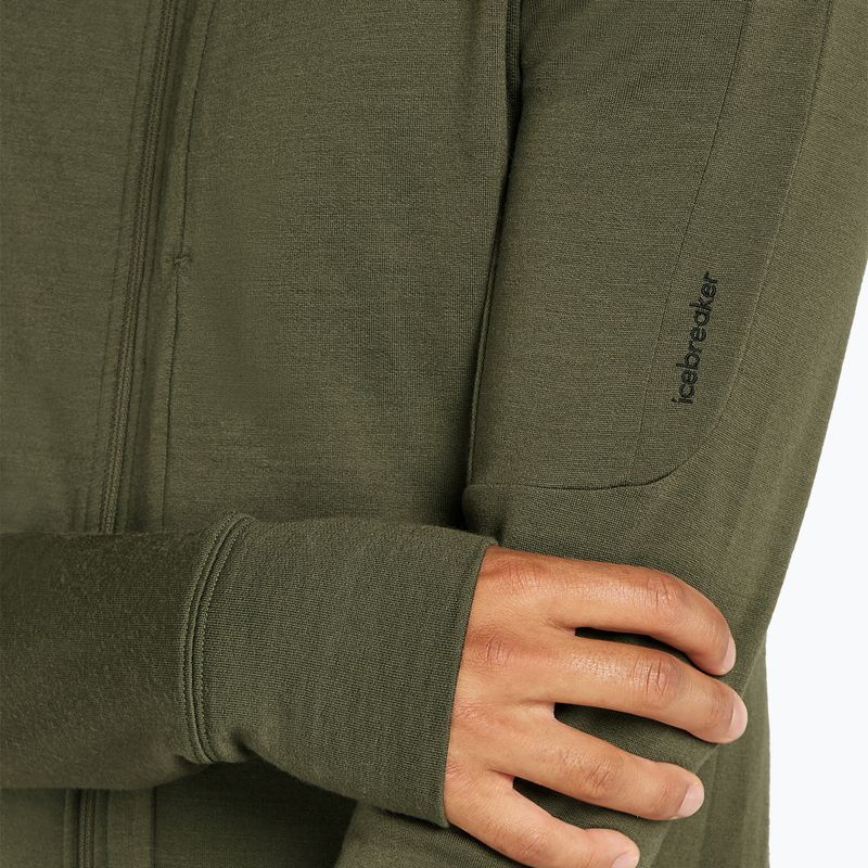 Pánská mikina Icebreaker Merino 260 Quantum IV Zip Hoodie loden 7