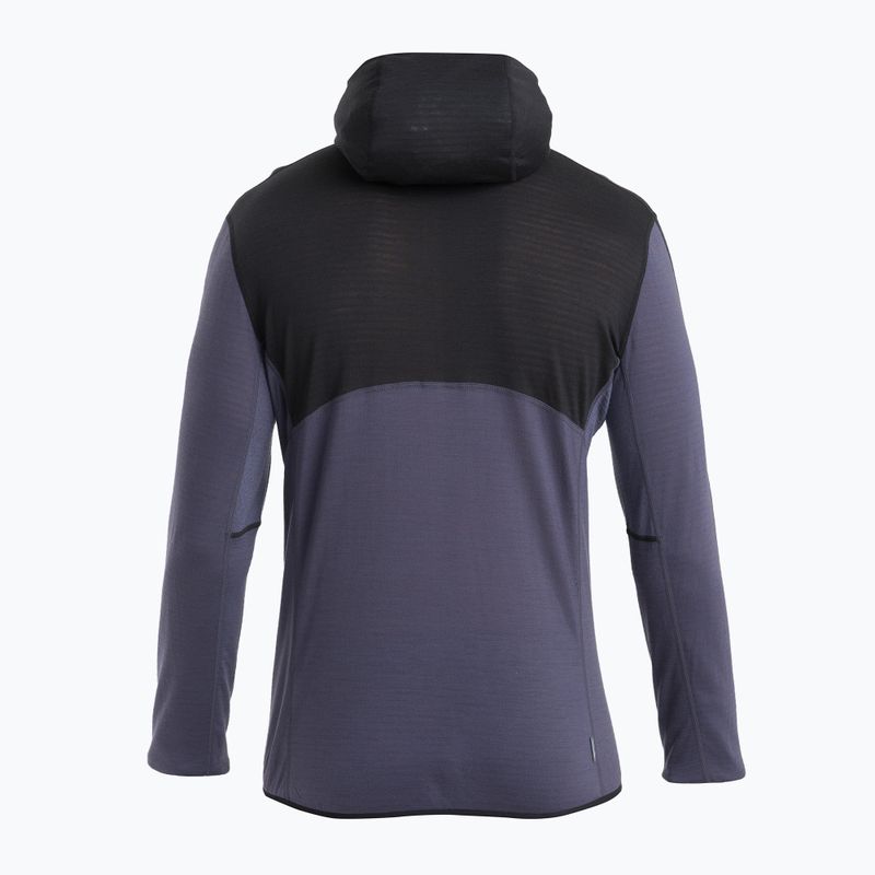 Pánská trekingová mikina  icebreaker Merino 200 Realfleece Descender Zip Hoodie black/graphite 8