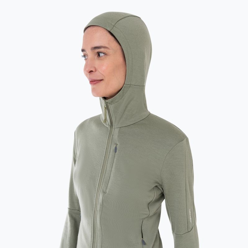 Dámská trekingová mikina icebreaker Merino 260 Quantum IV Zip Hoodie lichen 4