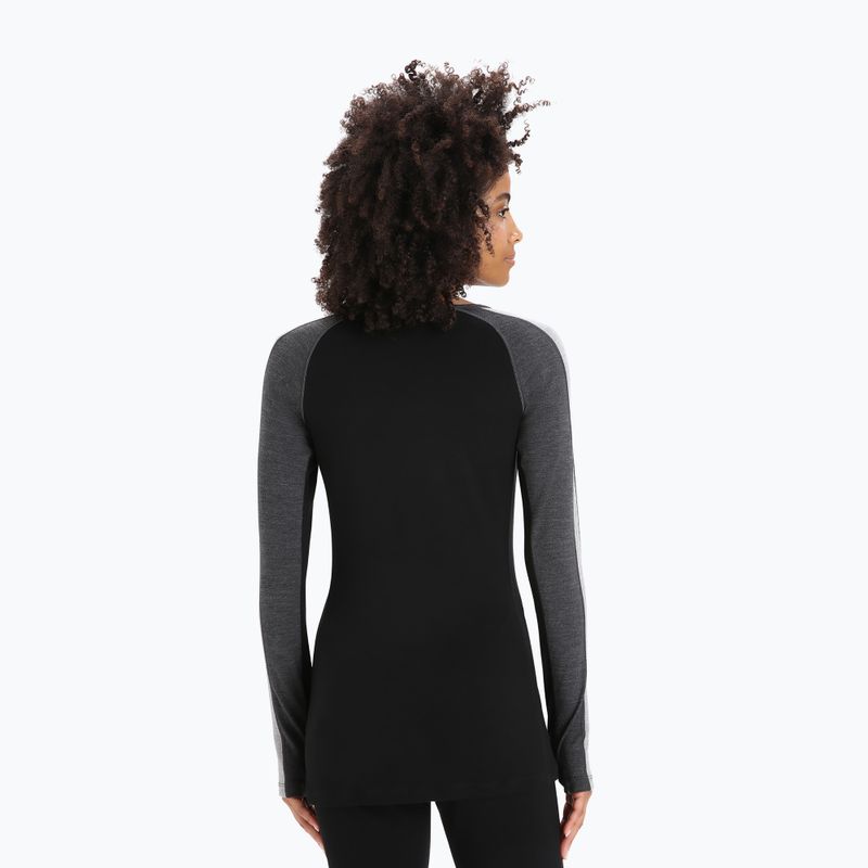 Dámská termoakční mikina icebreaker ZoneKnit 260 jet hthr/black/metro hthr/cb 3