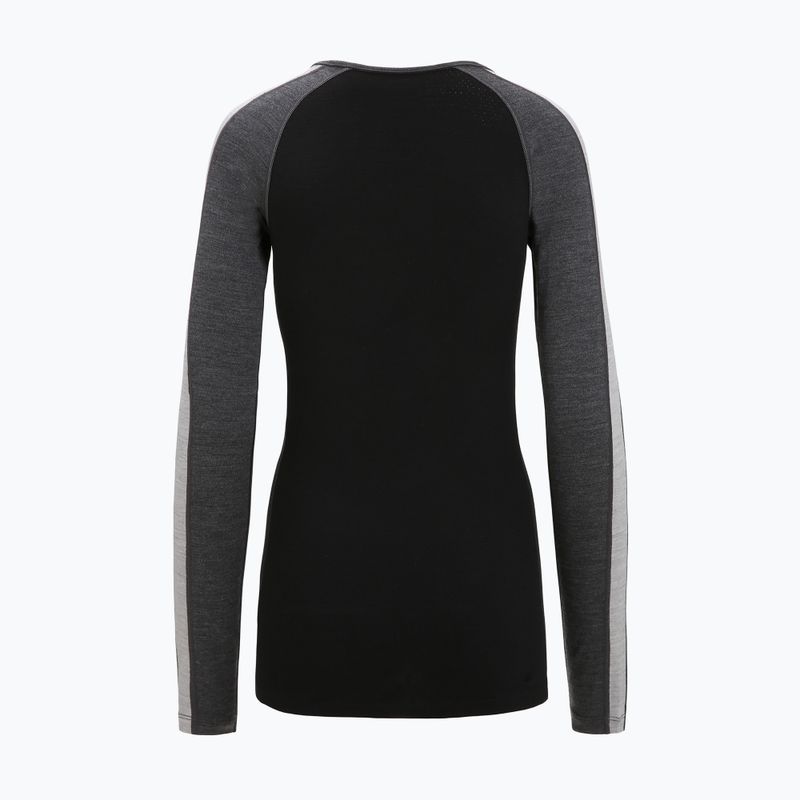 Dámská termoakční mikina icebreaker ZoneKnit 260 jet hthr/black/metro hthr/cb 9