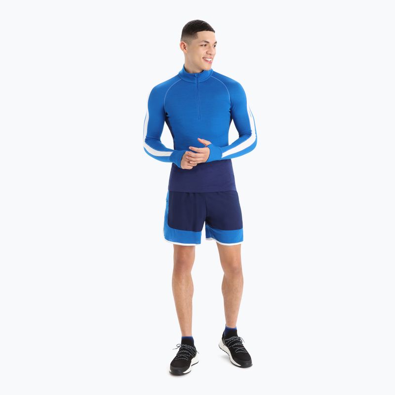 Pánská termoakční mikina icebreaker ZoneKnit 260 Half Zip lazurite/royal navy/snow/cb 2