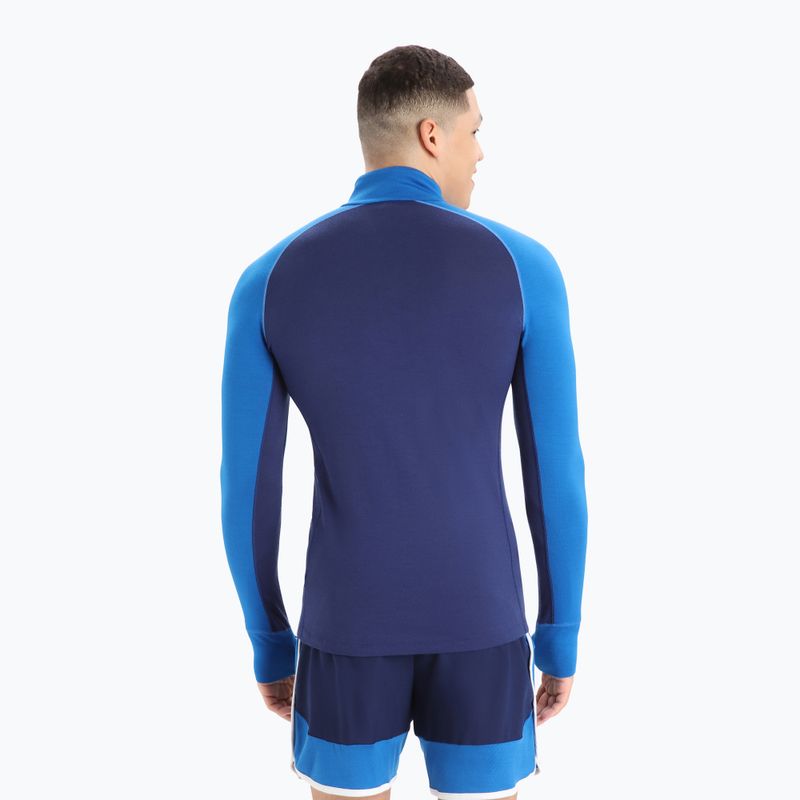 Pánská termoakční mikina icebreaker ZoneKnit 260 Half Zip lazurite/royal navy/snow/cb 3