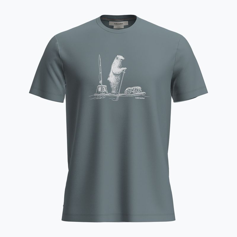 Pánské trekingové tričko  icebreaker Marino 150 Tech Lite SS Tee Polar Paddle blue ash